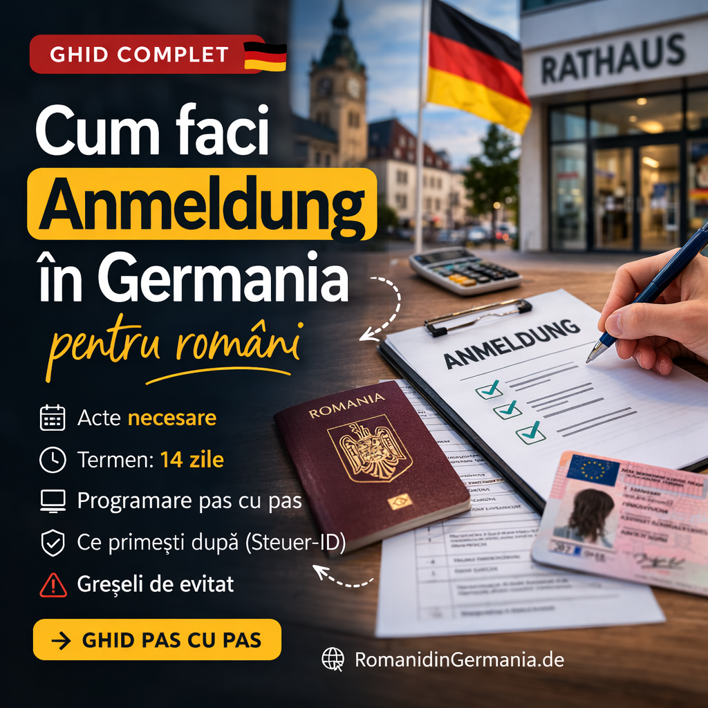 Cum faci Anmeldung în Germania pentru români: acte, termen și programare